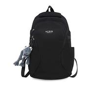 FANDARE Sacs à Dos Loisir Sacs à Main portés Dos Femme Sac a Dos Maternelle Cartables Scolaires Sacs d'école Sacs Filles Garçons Sac a Dos PC Portable Outdoor Voyage avec Pendentif en Peluche Noir