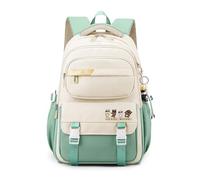 FANDARE Sacs à Dos Loisir Sacs urbains Unisexe Cartable Sac a Dos College Sac a Dos Ecole Femme Homme Sac a Dos Enfant Collège Sacs à bandoulière Sac à Dos Ecole Sacs de Voyage DaypacksVert