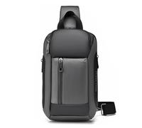 FANDARE Sacs à Dos porté Travers Homme Sac Poitrine Homme Sling Bag Sac bandoulière Pochette Homme bandoulière Sacoche Homme Petite Sacoche Homme pour Cyclisme Voyage Excursion Sac d'épaule Gris B