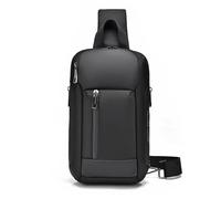 FANDARE Sacs à Dos porté Travers Homme Sac Poitrine Homme Sling Bag Sac bandoulière Pochette Homme bandoulière Sacoche Homme Petite Sacoche Homme pour Cyclisme Voyage Excursion Sac d'épaule Noir B