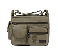 FANDARE Sacs bandoulièr Toile Sac d'épaule Sacs Portés épaule Messenger Bag 7.9 Pouces iPad Briefcase Hommes/Femmes Sac de Sport Travail Ecole Cartable Vert
