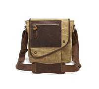 FANDARE Sacs bandoulière Homme Pochette Homme Bandoulière Toile Sacoche Homme bandouliere Sacoche Homme Sacoches pour Tablette Tactile Sac portés épaule Travail Voyage Sac de Messager Jaune