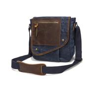 FANDARE Sacs bandoulière Homme Pochette Homme Bandoulière Toile Sacoche Homme bandouliere Sacoche Homme Sacoches pour Tablette Tactile Sac portés épaule Travail Voyage Sac de Messager Bleu