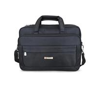 FANDARE Sacs et Housses pour 15.6 Pouce Ordinateur Portable Sac Porte-Document pour Homme Femme d'affaires, Cartable Messager pour Travail Voyage Sac à Main avec Bandeou pour Enseignants Noir L2