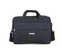 FANDARE Sacs et housses pour 15.6 pouce ordinateur portable Sac Porte-Document pour Homme Femme d'Affaires, Cartable Messager pour Travail Voyage Sac à Main avec Bandeou pour Enseignants Noir L3
