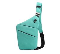 FANDARE Segmenté Sac de Poitrine Homme Femme Antivol Sport Sacs à Dos porté Travers Sport Main bandoulière Droite Épaule Banane Ville Voyage Messager Outdoor Sling Bag Vert