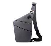 FANDARE Segmenté Sac de Poitrine Homme Femme Antivol Sport Sacs à Dos porté Travers Sport Main bandoulière Droite Épaule Banane Ville Voyage Messager Outdoor Sling Bag Gris foncé