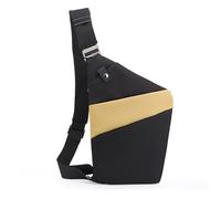 FANDARE Segmenté Sac de Poitrine Homme Femme Antivol Sport Sacs à Dos porté Travers Sport Main bandoulière Gauche Épaule Banane Ville Voyage Messager Outdoor Sling Bag Noir Kaki