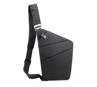 FANDARE Segmenté Sac de Poitrine Homme Femme Antivol Sport Sacs à Dos porté Travers Sport Main bandoulière Gauche Épaule Banane Ville Voyage Messager Outdoor Sling Bag Noir