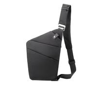 FANDARE Segmenté Sac de Poitrine Homme Femme Antivol Sport Sacs à Dos porté Travers Sport Main bandoulière Droite Épaule Banane Ville Voyage Messager Outdoor Sling Bag Noir