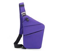 FANDARE Segmenté Sac de Poitrine Homme Femme Antivol Sport Sacs à Dos porté Travers Sport Main bandoulière Gauche Épaule Banane Ville Voyage Messager Outdoor Sling Bag Violet