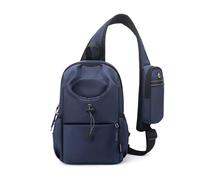 FANDARE Sport Sac de Poitrine Homme Sacs à Dos porté Travers avec Pochette à l'épaule & Porte-Eau bandoulière Femme Banane Ville randonnée Voyage Messager Outdoor Sling Crossbody Bag Bleu