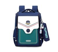 FANDARE Style Britannique Sacs à Dos pour Enfants avec Trousse à Crayons Sac a Dos Loisir d'école d'écolier Junior Cartable réfléchissant Fille Scolaire Primaire Élémentaire Collège Ecole Bleu lac