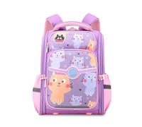 FANDARE Style Britannique Sacs à Dos pour Enfants Sac a Dos Loisir d'école d'écolier Junior Cartable réfléchissant Fille Scolaire Primaire Élémentaire Collège Ecole Nouveau Violet