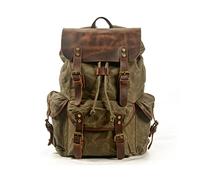 FANDARE Toile Sac à Dos de Randonnée Sac à Cordon Sac de Trekking Sac à Dos Grande Capacité Multifonction Sac d'épaule Daypacks pour Alpinisme Escalade Trekking Sport Voyage Camping armée Verte