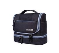 FANDARE Trousse de Toilette FemmeTrousses à Maquillage Sac Cosmétique Homme Trousse de Toilette Vanity Voyage Nécessaire de Toilette Sac Beauté avec la séparation sèche et Humide Conception Noir