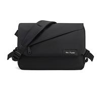 FANDARE Ultra-léger Sac à Bandoulière Homme Sac porté Epaule Saccoche Affaire Sacoche Nylon Sac portés épaule bandouliere pour Collège Travail Affaires Voyage Imperméable Sac de Messager Noir