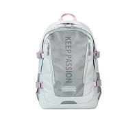 FANDARE Ultra-léger Sac à Dos de Filles Sacs d'école Loisir Unisexe Cartable Sacs Scolaires pour Femme Outdoor Voyage Achats Pique-Nique Campus Randonnée avec Bande réfléchissante Gris Rose