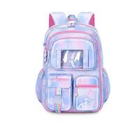 FANDARE Ultra-léger Sac à Dos Enfant Sacs Scolaires Filles Cartables Scolaires Sac d'école Sacs Scolaires pour 4-9 Année Étudiant Outdoor Voyage école Daypacks avec Pendentif en Peluche Bleu A
