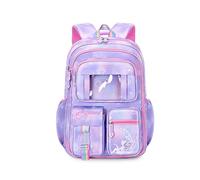 FANDARE Ultra-léger Sac à Dos Enfant Sacs Scolaires Filles Cartables Scolaires Sac d'école Sacs Scolaires pour 1-3 Année Étudiant Outdoor Voyage école Daypacks avec Pendentif en Peluche Violet A