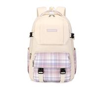 FANDARE Ultra-léger Sac à Dos Sacs Scolaires Filles Cartables Scolaires Garçons Sac d'école Sacs Scolaires pour Femmes Hommes Adolescents Étudiant Outdoor Voyage école Imperméable Treillis Blanc