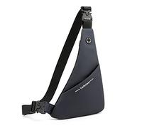 FANDARE Ultra-Léger Sac Bandoulière Sling Crossbody Homme - Sacoche Recto-Verso d'Epaule Imperméable de Ceinture pour Voyage Randonnée Camping - Bleu Foncé
