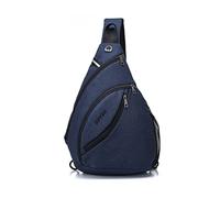 FANDARE Ultra-léger Sac de Poitrine Bandoulière Sling Crossbody en Cuir pour Homme Femme - Sacoche d'Epaule de Ceinture pour Voyage Randonnée Camping - Imperméable Nylon Bleu