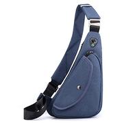 FANDARE Ultra-léger Sac de Poitrine Homme Sacoche Bandouliere Léger Sling Bag Garçon Sac d'Epaule pour Voyage Sport Randonnée Vélo Camping Excursion Sac Poitrine Bleu