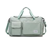 FANDARE Ultra-léger Sac de Sport Sac de Voyage Cabine Sac à Main Femme Homme Sacs polochons Grande Capacité Sacs de Nuit Weekend Sac de Plage Sport Fitness avec Compartiment à Chaussures Vert Clair