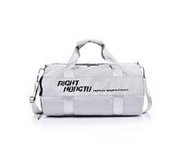 FANDARE Ultra-léger Sac de Voyage Sac de Sport Cabine Sac à Main Sac Week-End Femme Homme Sacs polochons avec Compartiment à Chaussures & Poche de séparation Humide et sèche Gris S