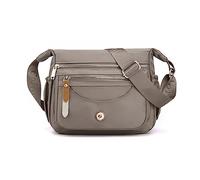 FANDARE Ultraléger Sac bandoulière Femme Sac Besace Sac Porté épaule Sacs à bandoulière avec bandoulière Large réglable Sac d'épaule pour Voyage Sling Crossbody Bag Sacoche Messenger Gris