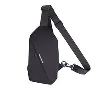 FANDARE Ultraléger Sac de Poitrine Crossbody Homme Femme avec Port USB - Bandoulière pour Voyage Randonnée Cyclisme Jogging Étanche