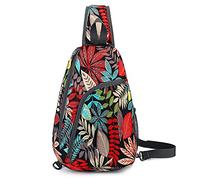 FANDARE Ultraléger Sac de Poitrine Sac à Dos Bandoulière Sacoche Homme Femme Sling Bag Sac d'Epaule pour Voyage Sport Randonnée Vélo Camping Excursion Sac Poitrine Rouge