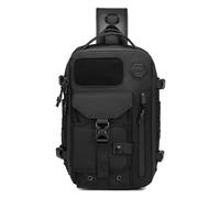 FANDARE Ultraléger Sac Poitrine Homme Sacs Bananes de randonnée Tactique Sac d'Epaule Sacoche Sac à Bandoulière pour Homme Sacs à Dos porté Travers Multifonction Sac d'Epaule Moto Sling Bag Noir