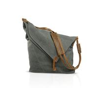 FANDARE Unisexe Sac à Bandoulière Toile Sac d'épaule Mallette Homme Femme Sac de Messager pour 12.11 Pouce Laptop Sac à Main Crossbody Bag Grande Capacité pour Travail Fac Voyage Sport Business Gris L