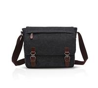 FANDARE Unisexe Sac à Bandoulière Toile Sac d'épaule Mallette Homme Femme Sac de Messager pour 12.9 Pouce Laptop Sac de Facteur Crossbody Bag Grande Capacité pour Travail Fac Voyage Sport Business
