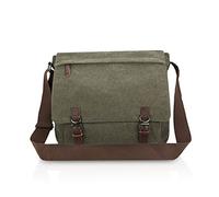 FANDARE Unisexe Sac à Bandoulière Toile Sac d'épaule Mallette Homme Femme Sac de Messager pour 14 Pouce Laptop Sac de Facteur Crossbody Bag Grande Capacité pour Travail Fac Voyage Sport Business