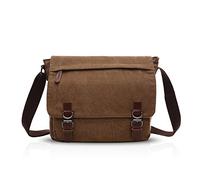 FANDARE Unisexe Sac à Bandoulière Toile Sac d'épaule Mallette Homme Femme Sac de Messager pour 14 Pouce Laptop Sac de Facteur Crossbody Bag Grande Capacité pour Travail Fac Voyage Sport Business