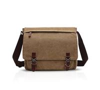 FANDARE Unisexe Sac à Bandoulière Toile Sac d'épaule Mallette Homme Femme Sac de Messager pour 14 Pouce Laptop Sac de Facteur Crossbody Bag Grande Capacité pour Travail Fac Voyage Sport Business