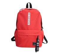 FANDARE Unisexe Sac À Dos Adolescent Sacs D'école Garçons Filles Sac à Dos étudiant Collège Hommes Femmes Sac à Dos Loisir Outdoor Voyage Daypack Étanche Polyester Nouveau Rouge