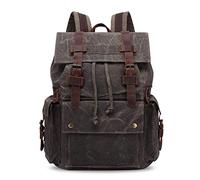 FANDARE Unisexe Sac À Dos Adolescent Sacs D'école, Hommes/Femmes Cartables Voyage Toile Daypack 15,6 Pouces Laptop Sac à bandoulière Vert