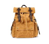 FANDARE Unisexe Sac À Dos Adolescent Sacs D'école, Hommes/Femmes Cartables Voyage Toile Daypack 15,6 Pouces Laptop Sac à bandoulière Jaune
