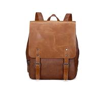 FANDARE Unisexe Sac à Dos Imperméable Sacs D'école Garçon Scolaires Cartables pour 12.9 Pouces Ordinateur Portable Homme Femme PU Sac d'affaires pour Voyage Camping Randonnée Daypacks Marron