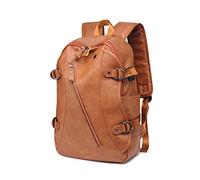 FANDARE Unisexe Sac À Dos Imperméable Sacs Scolaires Hommes Femmes Cartables Adolescent Sacs D'école Loisir Daypack Garçons Sacs de Voyage Outdoor Camping PU Pack Brown A