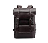 FANDARE Unisexe Sac à Dos Sacs D'école Homme Femme Ville PU Scolaires Cartables Valises Fille Garçon Bagages Imperméable Sac a Dos Grande Sac à Dos de Voyage Camping Randonnée d'affaires Marron