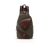 FANDARE Unisexe Sac de Poitrine Homme Sac À Dos Femme Sling Bag Toile Sac d'Epaule Sacoche Sac Bandoulière pour Affaires Université École Cyclisme Camping Voyage Casual Daypacks