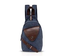 FANDARE Unisexe Sac de Poitrine Homme Sac À Dos Femme Sling Bag Toile Sac d'Epaule Sacoche Sac Bandoulière pour Affaires Université École Cyclisme Camping Voyage Casual Daypacks