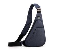FANDARE Unisexe Sac de Poitrine Sacs à Dos porté Travers avec Bandes réfléchissantes Homme Sport bandoulière Femme Banane Ville randonnée Voyage Messager Outdoor Sling Crossbody BagBleu Gauche