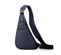 FANDARE Unisexe Sac de Poitrine Sacs à Dos porté Travers avec Bandes réfléchissantes Homme Sport bandoulière Femme Banane Ville randonnée Voyage Messager Outdoor Sling Crossbody Bag Bleu Droit