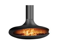 FANDIAO Cheminée électrique à suspendre pour salon - Décoration de cheminée à bois - Imitation flamme 3D - Version 3D - Chauffage de cheminée (moyen)